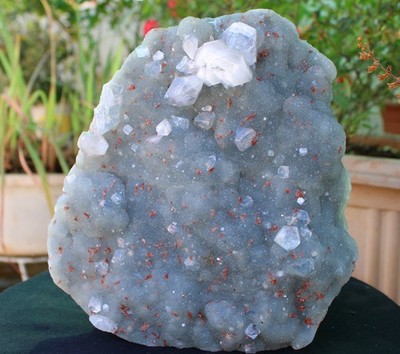 APOPHYLLITE CRYSTALS w/ STILBITE ON CORAL MATRIX MINERALS SPECIMEN #B1