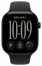 Apple Watch Series 12 46 mm Aluminium Schwarz mit Sportarmband & USB‑C Kabel