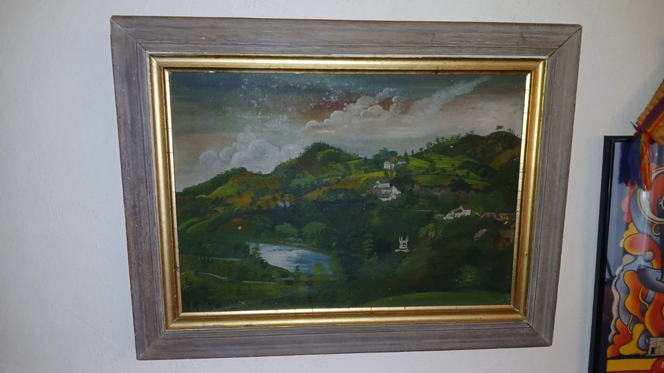 Antique Plein Air Oil Painting Bristol New Hampshire C.1850 NR - Image 2 of 4