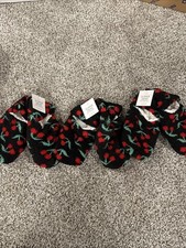 Lot Of 3 Cherry Sock Slipper With Grippers