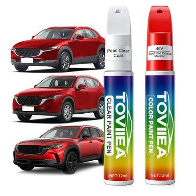 Soul Red Touch Up Paint for Mazda  2in1 Scratch Repair Pen Kit, 2 PCS