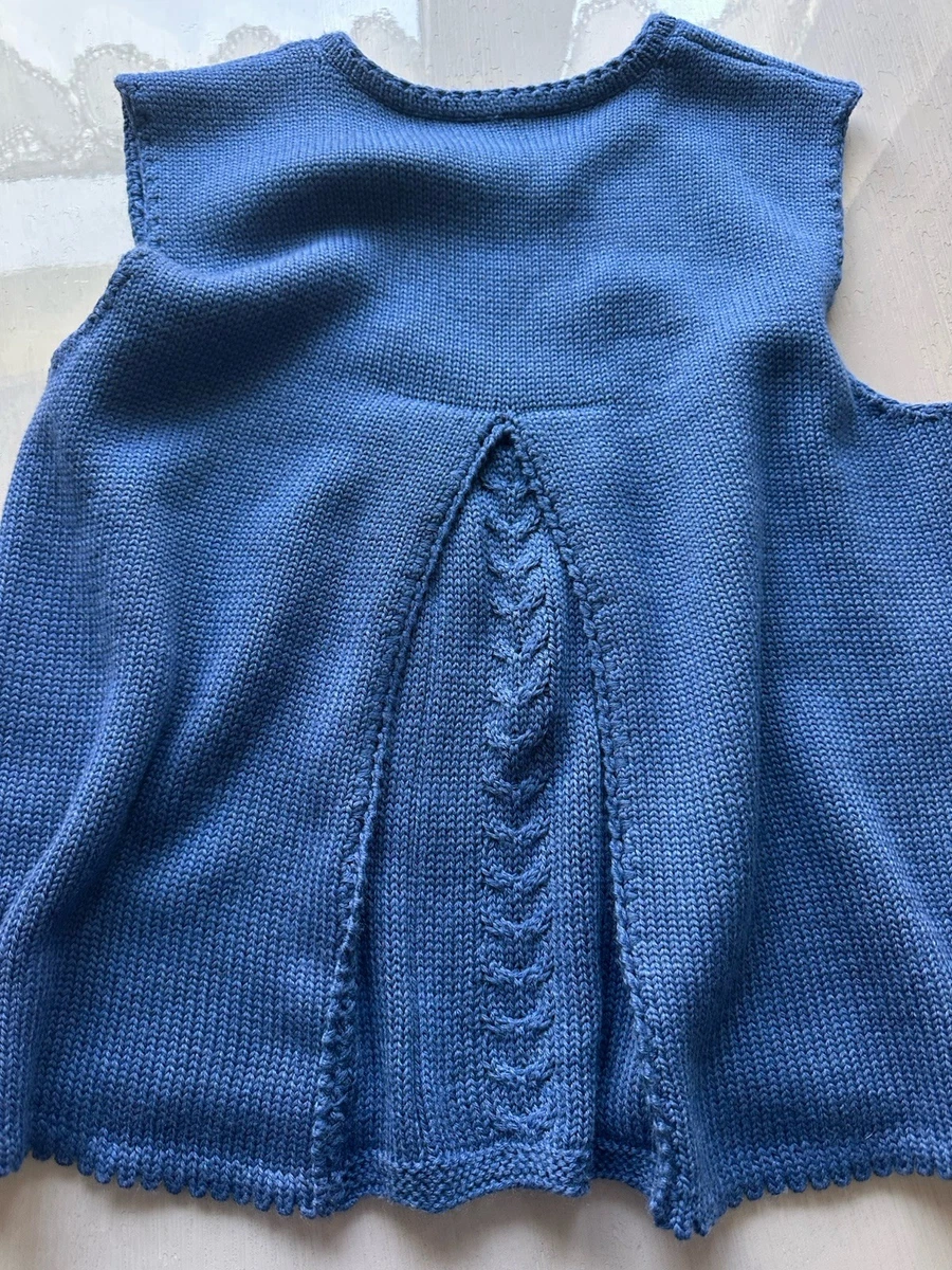 Zopf & Falte Pullunder jeansblau XL