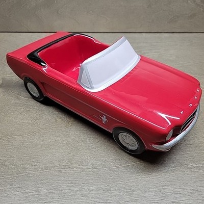 Ford Mustang Convertible Ceramic Red Muscle Car Planter Vase Teleflora Gift