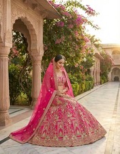 INDIAN BRIDAL LEHENGA CHOLI PARTY WEAR CHOLI LEHNGA BOLLYWOOD DESIGNER DRESS EID