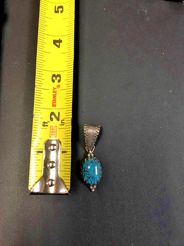 Sharon Sandoval Spider Turquoise and Sterling Silver Pendant!