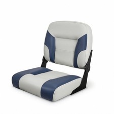 Boat Seat with Padded Backrest Comfortable Marine Chair with Cushions Wipe-Clean