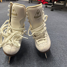 Jackson Excel Youth Figure Skates White Size 11 Lace Soft Flex Mark II Blades