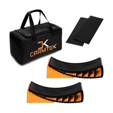 CARMTEK Camper Leveler Premium Kit - Curved RV Levelers with Camper Wheel Cho...