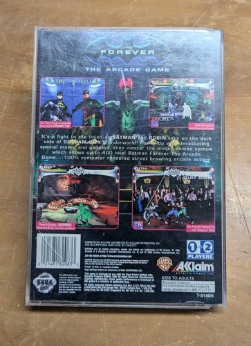 OG ERSATZRÜCKSEITE DER HÜLLE! Batman Forever: The Arcade Game Sega Saturn