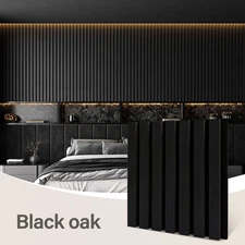 Acoustic Wood Slat Wall Panels 4PCS Sound Absorbing Panels for Home Studio Decor