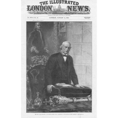SIR JOSEPH LISTER Präsident der Royal Society - Antikdruck 1897