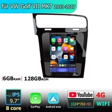 8-kern Autoradio Android 15 9.7" Carplay GPS Für VW Golf VII MK7 2013-2017 4g