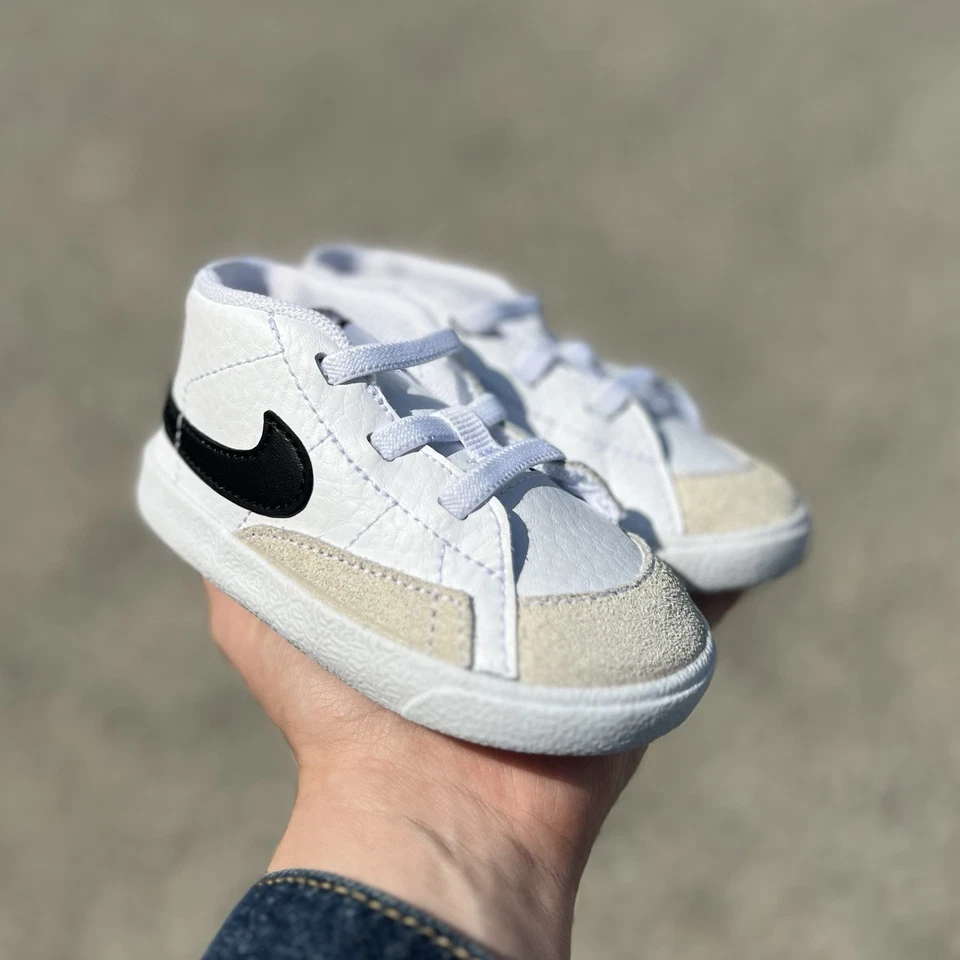 Nike Blazer Mediano Bebé Talla 4C Blanco Infantil Suela Suave Zapato Tenis Calzado #USADO Foto 2 de 4