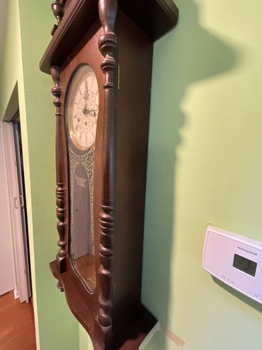 ANSONIA EZEE-SET #725 CHIME WALL CLOCK KEY WIND WOOD VINTAGE - Picture 13 of 17