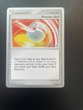 Nintendo Premier Ball 91/100 Pok&eacute;mon TCG World Championships EN 2008 Signed