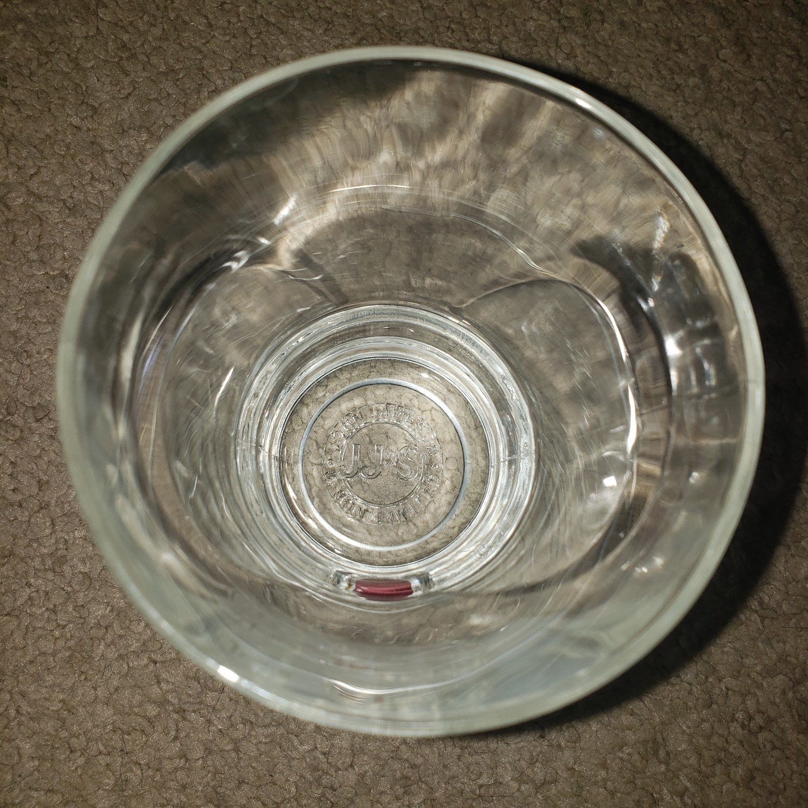 John Jameson & Sons Limited Red Label Irish Whiskey Low Ball Rocks Glass (1) EUC