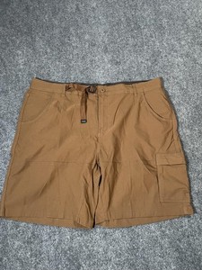 PrAna Shorts Mens 40 Brown Standard Fit Nylon Hiking Cargo Stretch Outdoor