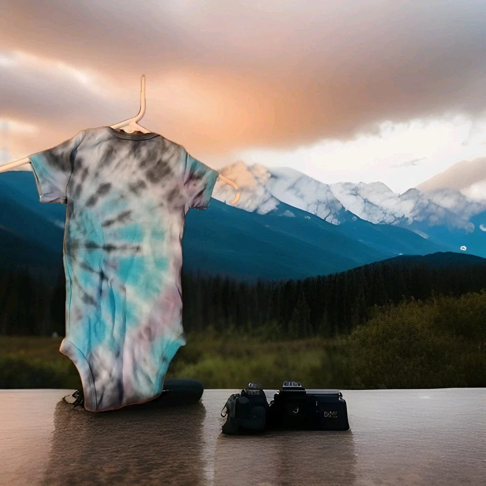 Custom Made Tye Dye One Piece Baby Unisex 3-6 Months - Image 3 of 3