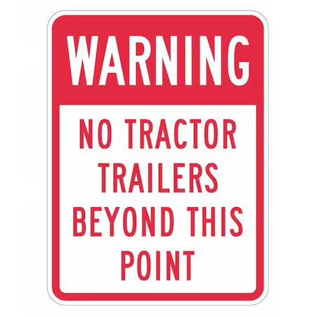 Lyle T1-1434-Hi_12X18 No Trucks Traffic Sign, 18 In H, 12 In W, Aluminum,