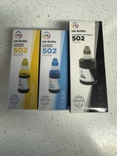 Genuine Epson 502 Ink Combo Bottle for ECO-TANK ET-Printers 3 Pk Black Yellow Bl