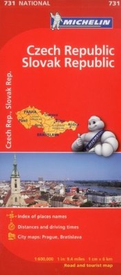 MICHELIN CZECH & SLOVAK REPUBLIC MAP 731 (MAPS/COUNTRY *Excellent Condition*
