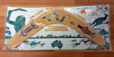 Original Australian Throwing Boomerang - versiegelt in Verpackung - Made in Australia