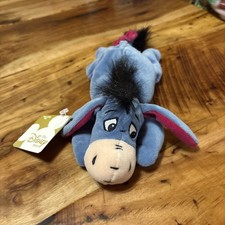 Disney  New Eeyore  8" Mini Bean Bag with honey bee embroidered on left hip NWT