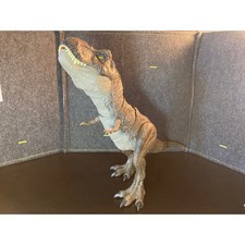 Mattel Jurassic World Thrash N Throw T-Rex Dinosaur 17" Roaring Action DNA Scan