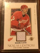 2002-03 Pacific Private Stock Reserve Nicklas Lidstrom GAME USED JERSEY /1475 #1