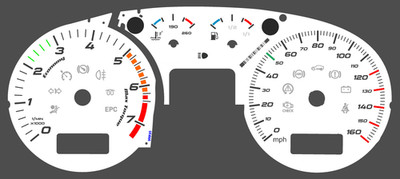VW Volkswagen Golf 4 Instrument Cluster Face replacement km & mph are available