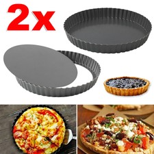 2 stampi per quiche stampo per torta di frutta stampo per torta stampo da forno stampo rotondo con fondo di sollevamento Ø 20 cm