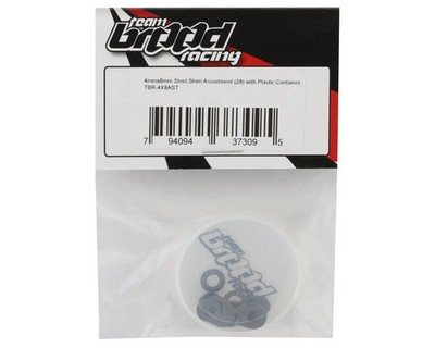 BRO-TBR-4X8AST Team Brood 4x8mm Steel Shim Assortment w/Plastic Container (28)