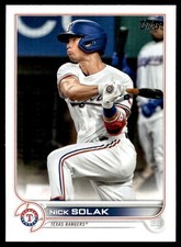 2022 Topps Nick Solak Texas Rangers #172