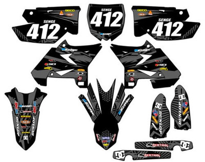 2008-2014 Für UFO Restyle YZ 250 2-STROKE Mayhem Schwarz Senge Grafiken Set Co