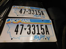 Montana License Plates MT Tags Pair - 47 3315A