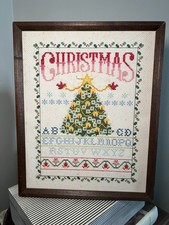 Vintage Cross Stitch Christmas Tree SAMPLER F...