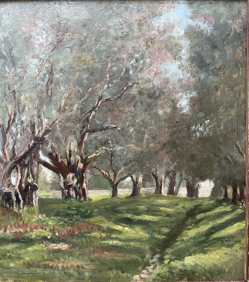 Tableau Peinture Cadre 20èm XXèm Léonnard? Paysage Impressionnisme Provence Rare - Photo 4/4