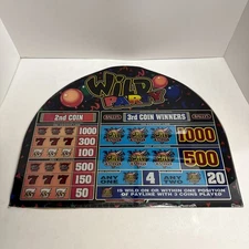 Bally Wild Party Slot Machine Casino 5500 - 6000 Round Top Glass Score Board