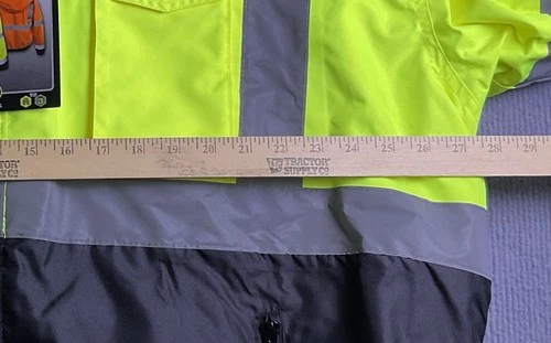 RADWEAR high visibility bomber jacket weatherproof with hood Size XL READ DESCRI image 5