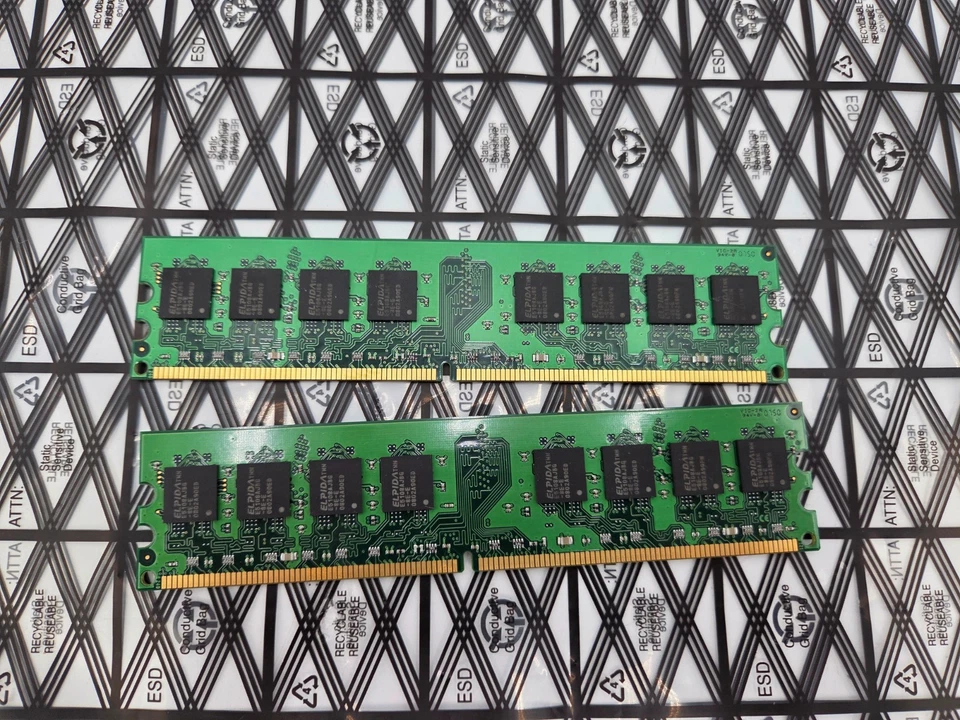 Kingston 2GB PC2-6400 800MHz DIMM DDR2 RAM Kit 2x 1GB Sticks - (KVR800D2N5/2G) - Image 2 of 2