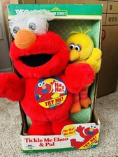 NIB Vtg. 1996 Tyco Sesame Street Tickle Me Elmo Pal w/ Miniature Big Bird