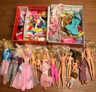 lot #1 (13) Barbie and friends dolls clothes accessories in carrying case