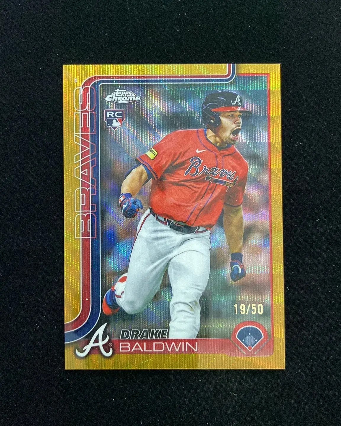 2025 Topps Chrome Update Drake Baldwin #USC96 Gold Wave REF 19/50 RC -QI95