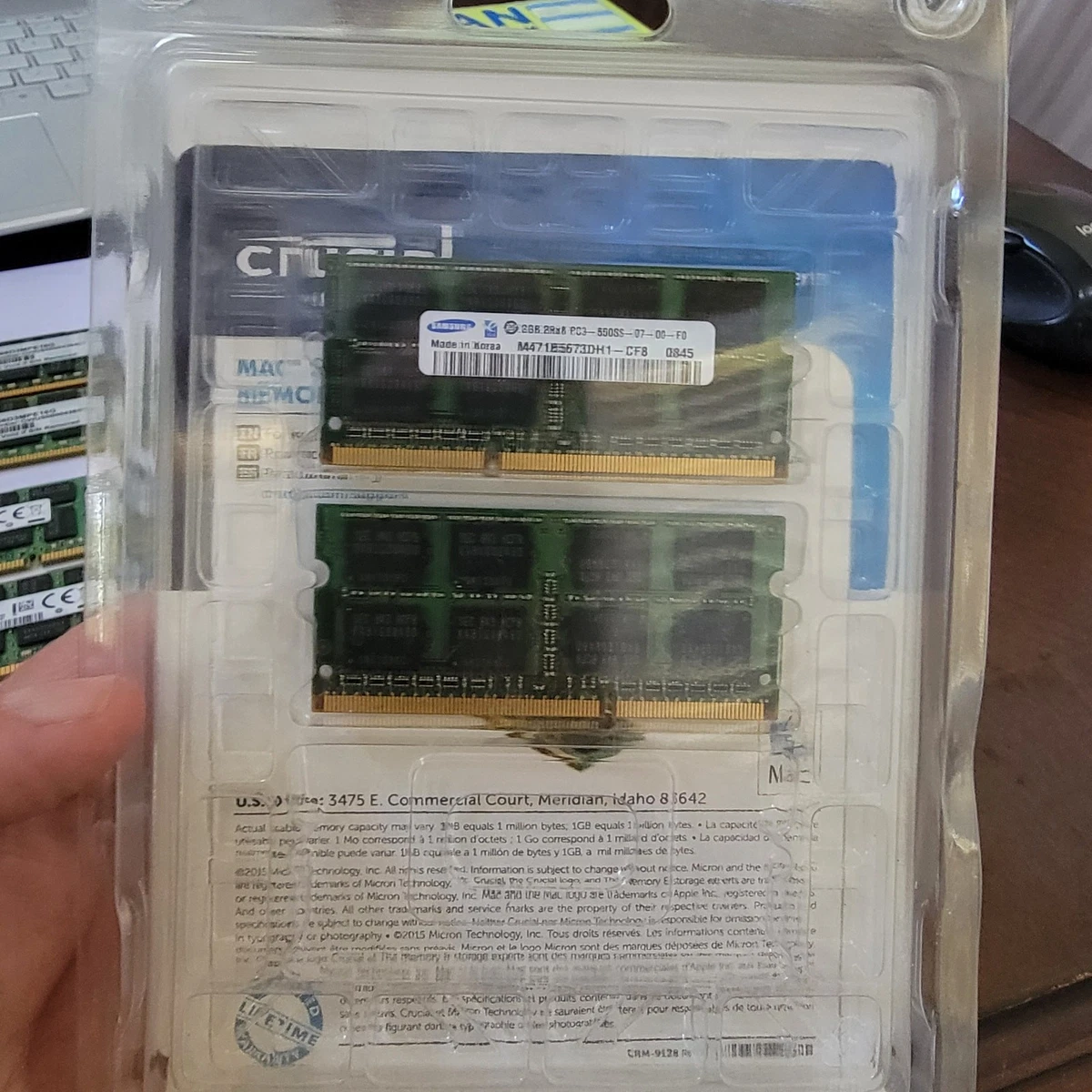 2Go (2 x 1Go) DDR3 1066MHz PC3-8500 240-PIN DIMM