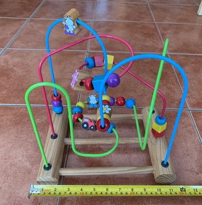 Kinder Deluxe Bauernhof Perlenlabyrinth Traktor Kühe Schafe Schweine Tiere Abakus Spielzeug
