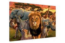 Poster animali safari africani tela arte da parete fauna selvatica per soggiorno camera da letto