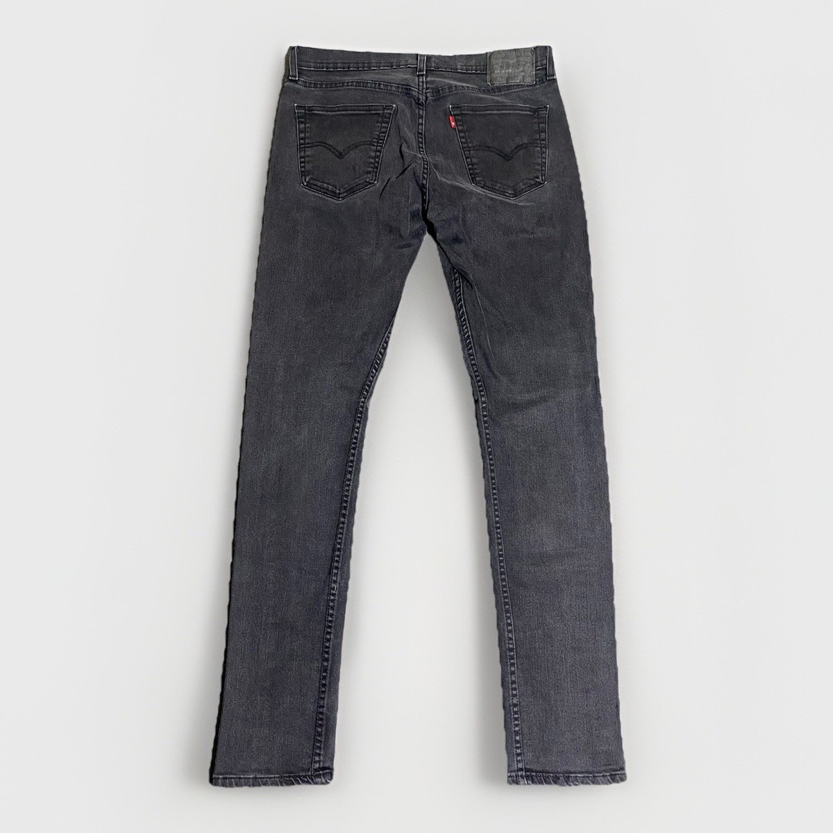 Levi's 512 Slim Taper Jeans Mens 34x34 Black Stretch Denim Faded