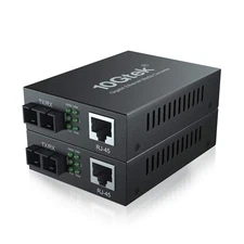 Gigabit SingleMode Fiber to Ethernet Media Converter, Dual SC Fiber, 1000Base...