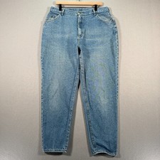Vintage Lee Jeans Womens 20M Blue Light Wash Tapered USA Made Workwear 2090