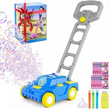 Bubble Lawn Mower for Toddlers,Outdoor Bubble Machine with Push  Pretend Pla...